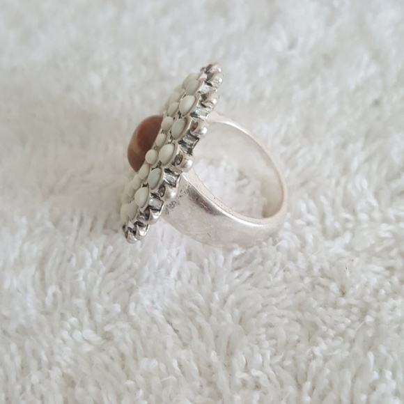 New Lucky Brand Silver Tone Statement Ring - Picture 3 of 4